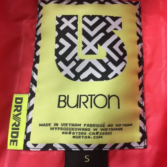 Burton Jacket Womens S Pink Dryride Pixel Geometric Snowboard Ski Parka Coat Zip - Picture 12 of 15